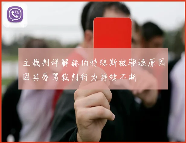 主裁判详解赫伯特琼斯被驱逐原因因其辱骂裁判行为持续不断