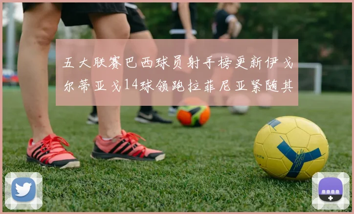 五大联赛巴西球员射手榜更新伊戈尔蒂亚戈14球领跑拉菲尼亚紧随其后